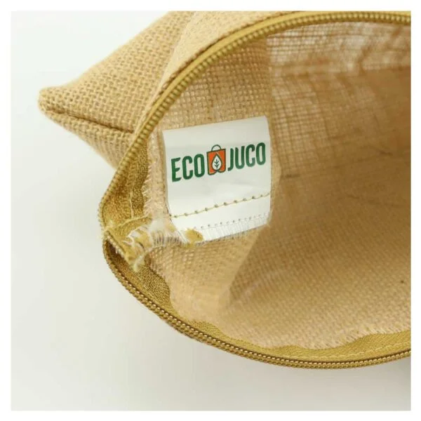 Natural Jute Zipper Pouch for Organizing Storage — product photo 1
