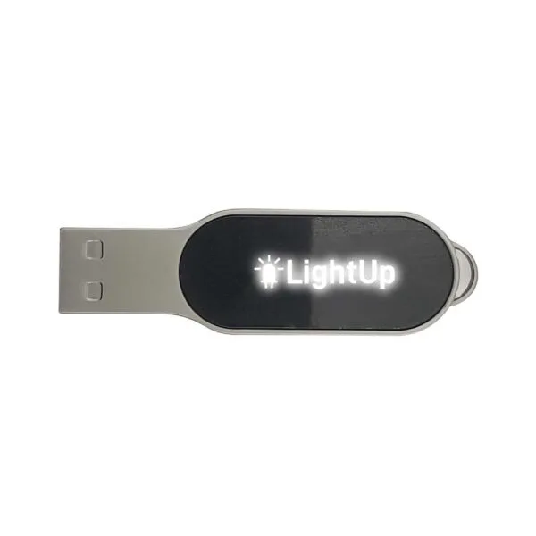 Oval Shaped Light-Up Logo USB 16GB — product photo 1