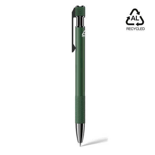 PILA - Recycled Aluminium Ballpoint Pen - Green — product photo 1