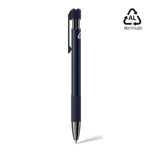 PILA - Recycled Aluminium Ballpoint Pen - Navy Blue — product photo 1