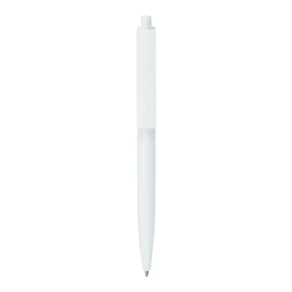 Plastic Pens White Color, Push Button, Wide Clip for Logo — product photo 1