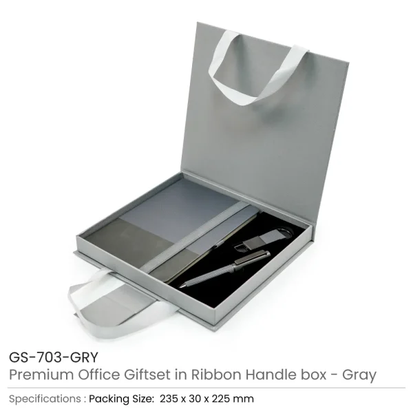 Premium Office Gift Set with Ribbon Handle Box — product photo 1