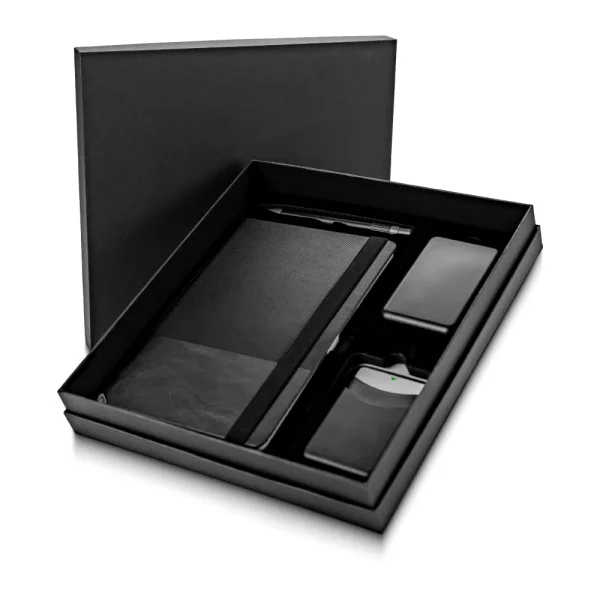 Promotional Office Gift sets in Black Square Premium Gift Box — product photo 1