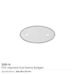 PVC Injected Oval Name Badges — related custom branded product in UAE