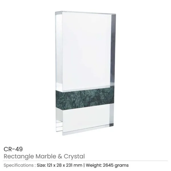 Rectangle Marble and Crystal Awards with Gift Box — product photo 1