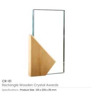 Rectangle Wooden Crystal Awards in Hardboard Box — related custom branded product in UAE