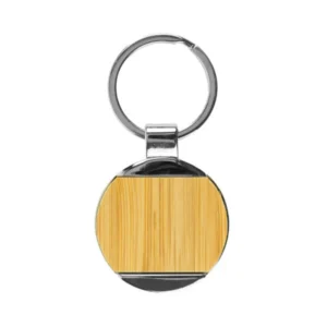 Round Bamboo and Metal Keychains 32mm — related custom branded product in UAE