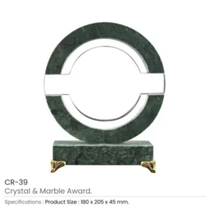 Round Crystal and Marble Awards in Hardboard Box — related custom branded product in UAE