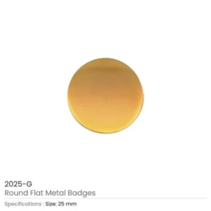 Round Flat Metal Badges 25mm — related custom branded product in UAE