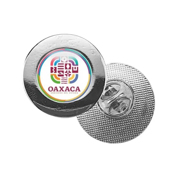 Round Logo Metal Badges with Butterfly Clutch — product photo 1