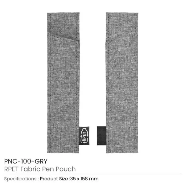 RPET Fabric Pen Pouches with Textured Design — product photo 1