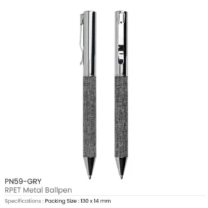RPET Metal Ball Pens, Twist Action Mechanism, Blue Ink — related custom branded product in UAE