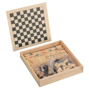 SAURIS – eco-neutral 4-in-1 Wooden Games Box — related custom branded product in UAE