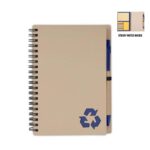 SION - eco-neutral B6 Notepad & Pen Set with Sticky Note - Navy Blue