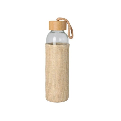 SPELLO - Promotional Glass Bottle with Jute Sleeve - 500ml — product photo 1