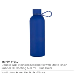 Stainless Steel Water Bottles 500ml – Double Wall, Matte, Rubber Coating — related custom branded product in UAE