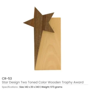 Star Design Wooden Trophy Award with Gift Box — related custom branded product in UAE