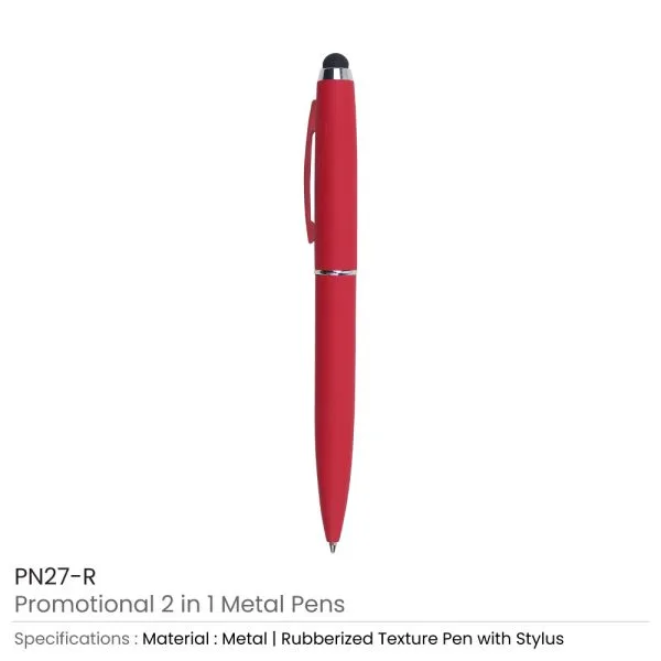 Stylus Metal Pens Rubberized & Twist-action — product photo 1
