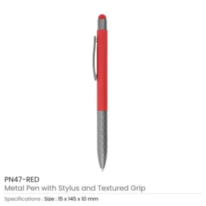 Stylus Metal Pens with Textured Grip — related custom branded product in UAE