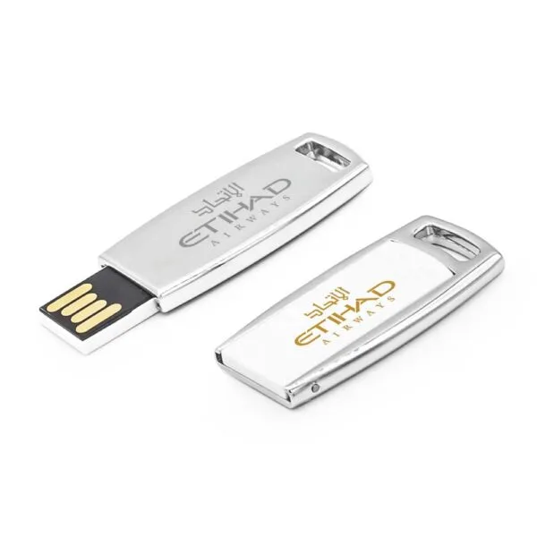 Thin White Metal Case USB Flash — product photo 1