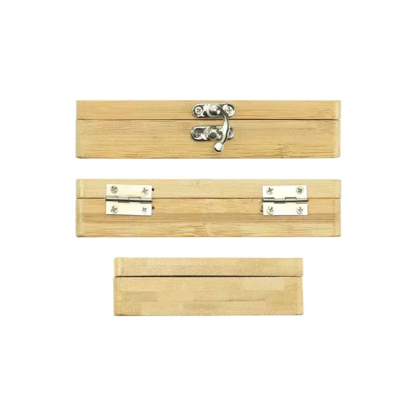Tool Kit in Bamboo Box with Silver Lock — product photo 1