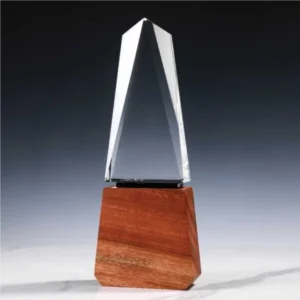 Tower Shaped Crystal Awards with Wooden Base — related custom branded product in UAE