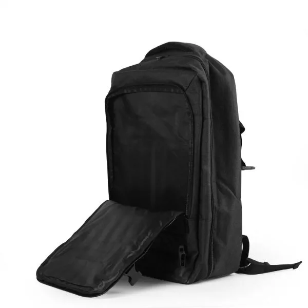 Travel Backpacks in Black Polyester Material — product photo 1