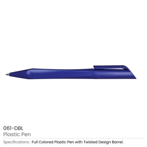 Twisted Design Plastic Pens — product photo 1