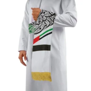 UAE Flag Polyester Scarf with Gold Tassel — related custom branded product in UAE