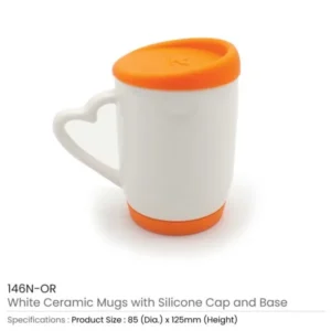 White Ceramic Mugs with Silicone Cap and Base — related custom branded product in UAE