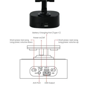 Wireless Fast Charger 15W with BT Speaker and RGB LED Logo — related custom branded product in UAE