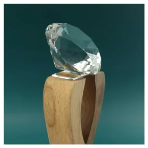 Wooden Trophy with Diamond shape Crystal on Top — related custom branded product in UAE